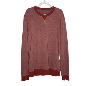 Toad Co‎ Mens Size Large Orange Epique Crew Sweatshirt Hemp Blend Sustainable